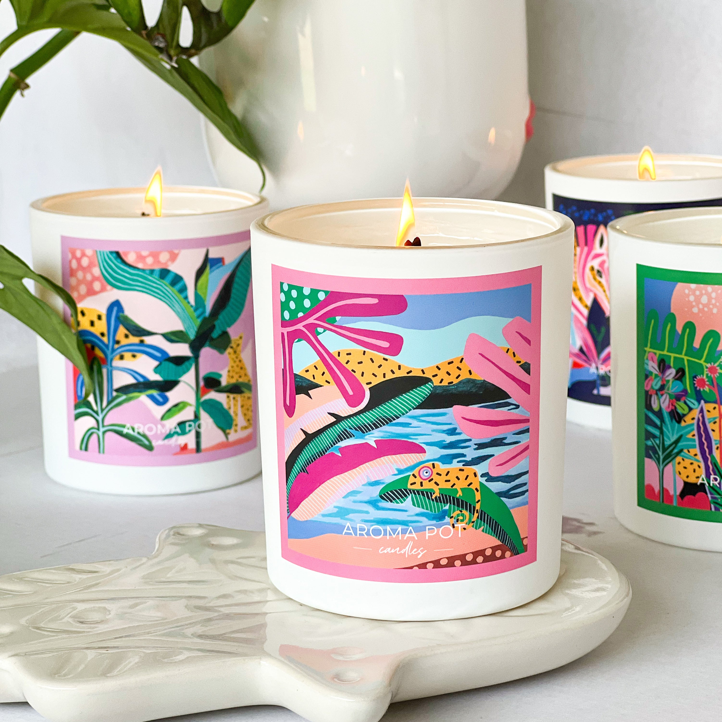 Aroma Pot Candles Coconut, Pineapple and Guava Candle
