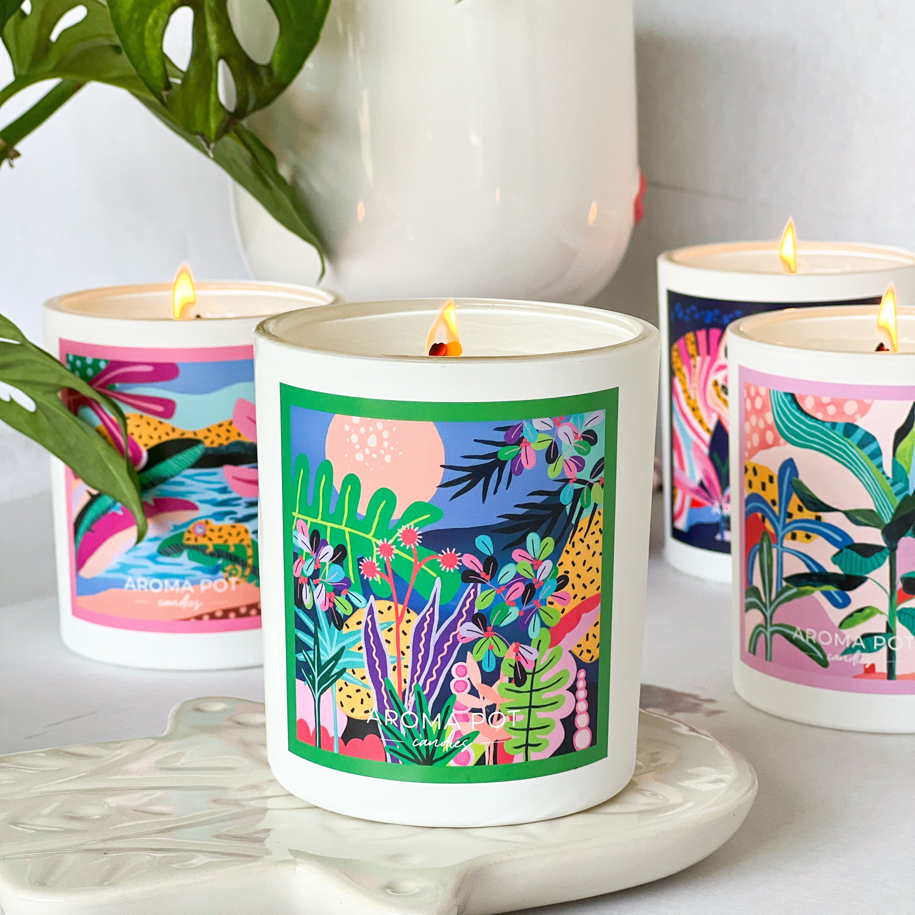 Aroma Pot Candles Lime Basil and Mandarin Candle