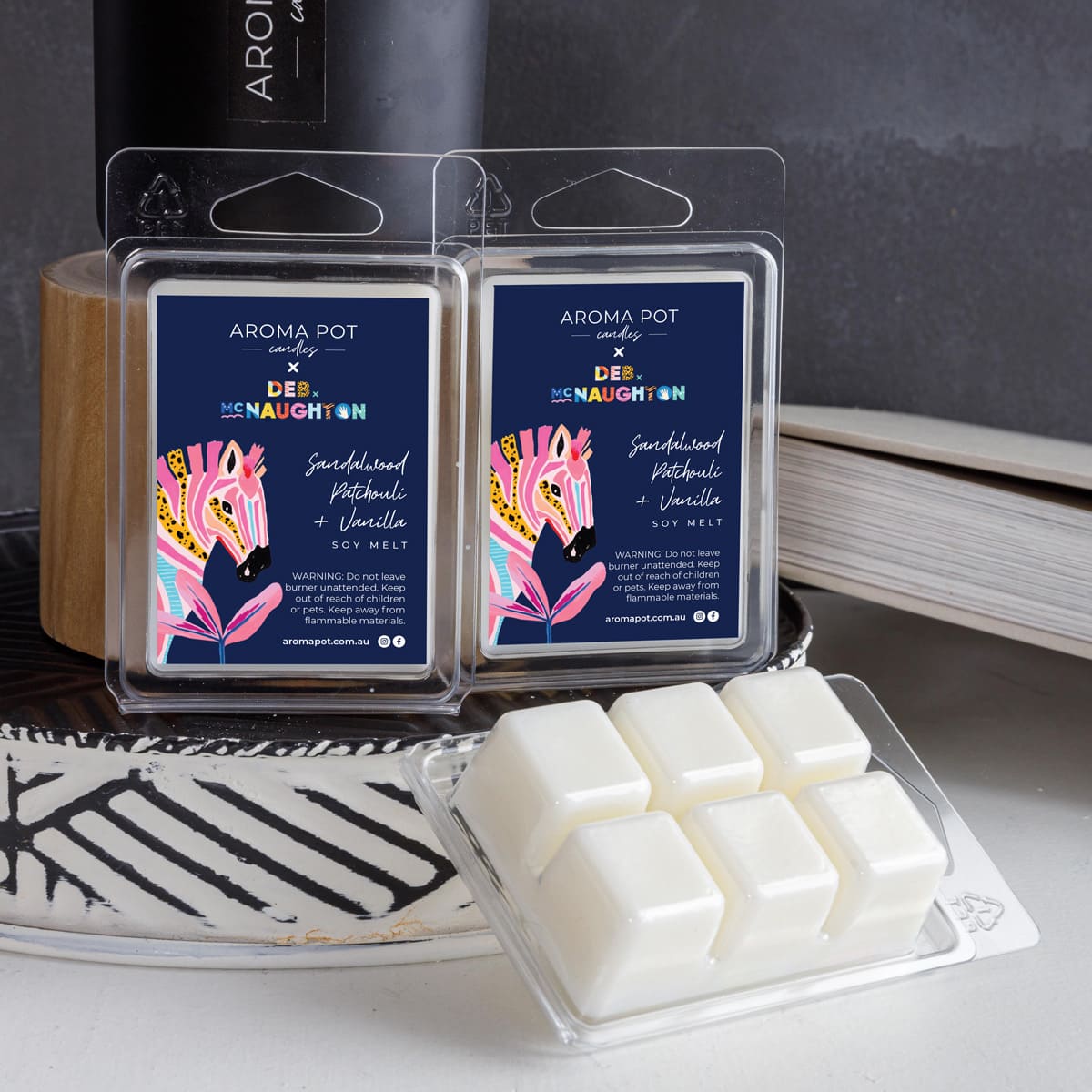 Aroma Pot Candles Sandalwood, Patchouli and Vanilla Soy Melt