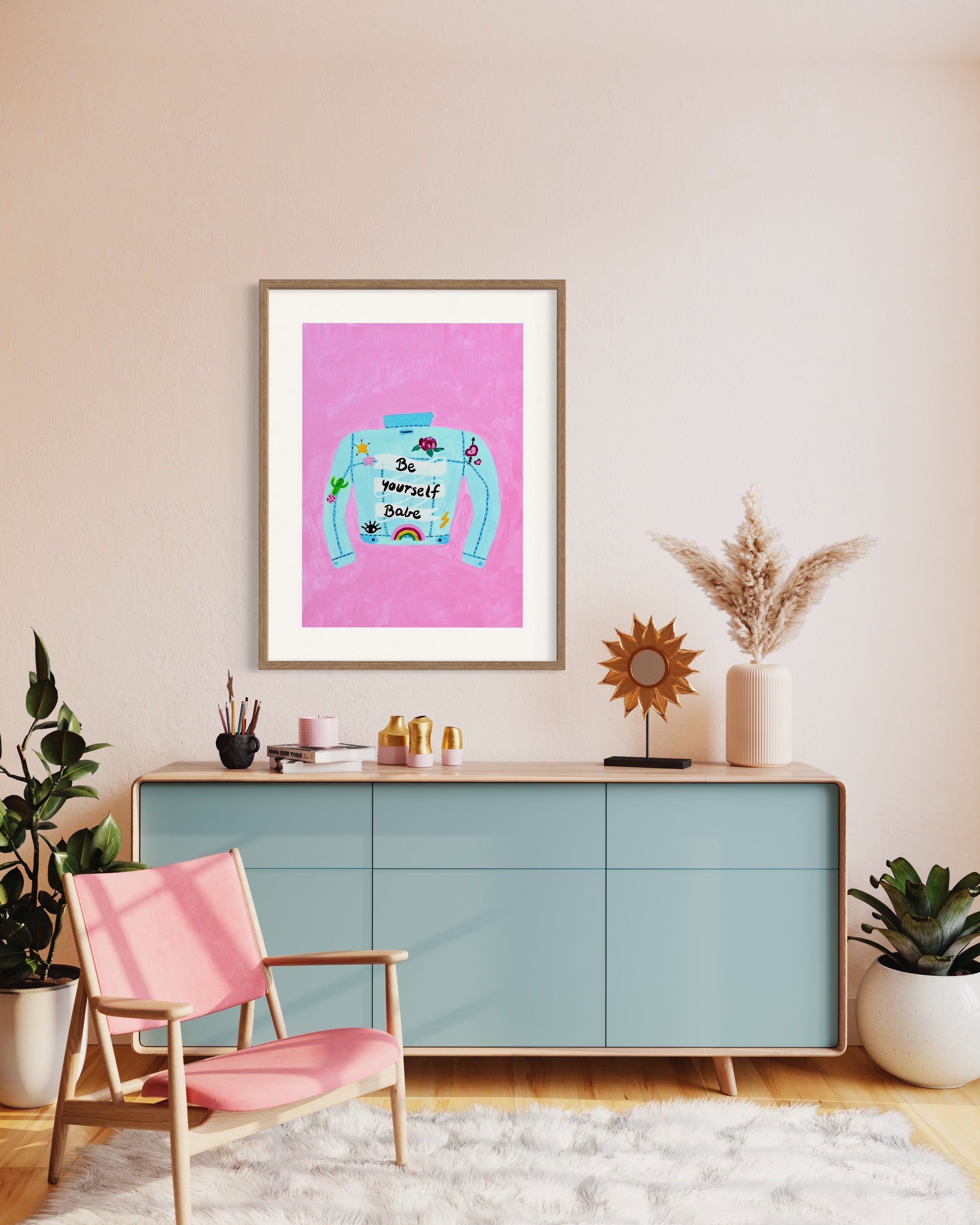 'BE YOURSELF' Original A3 Mixed Media on Paper