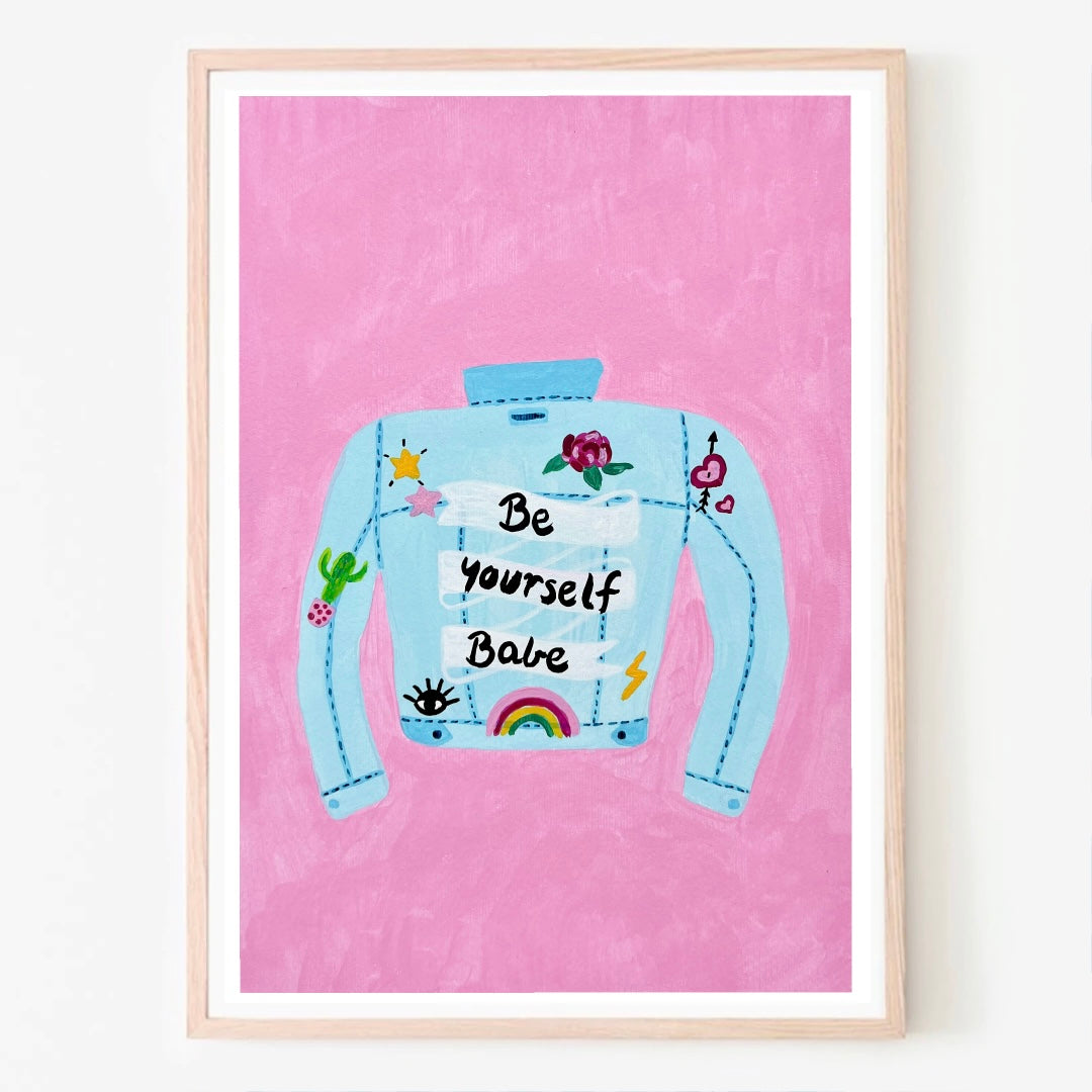 'BE YOURSELF' Original A3 Mixed Media on Paper
