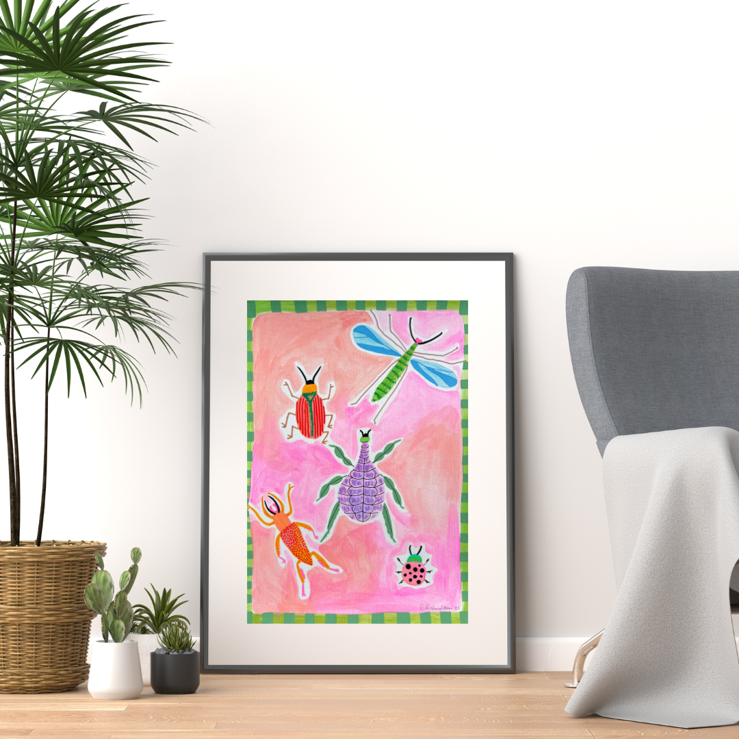 'BUG OFF' Original A3 Mixed Media on Paper
