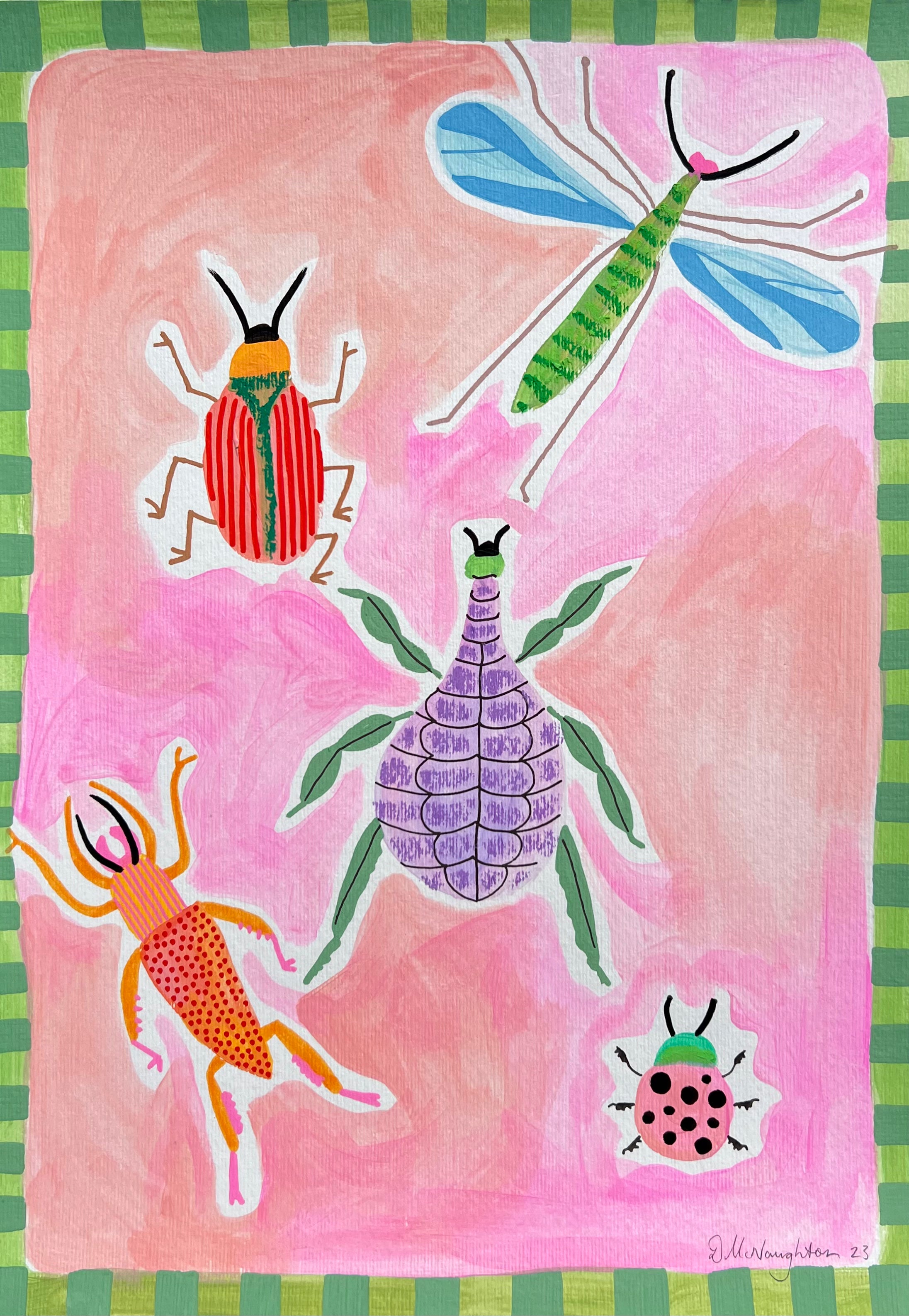 'BUG OFF' Original A3 Mixed Media on Paper