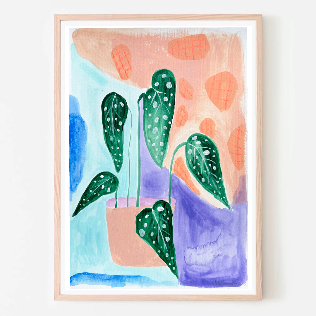'INDOOR PLANT' Original A3 Mixed Media on Paper