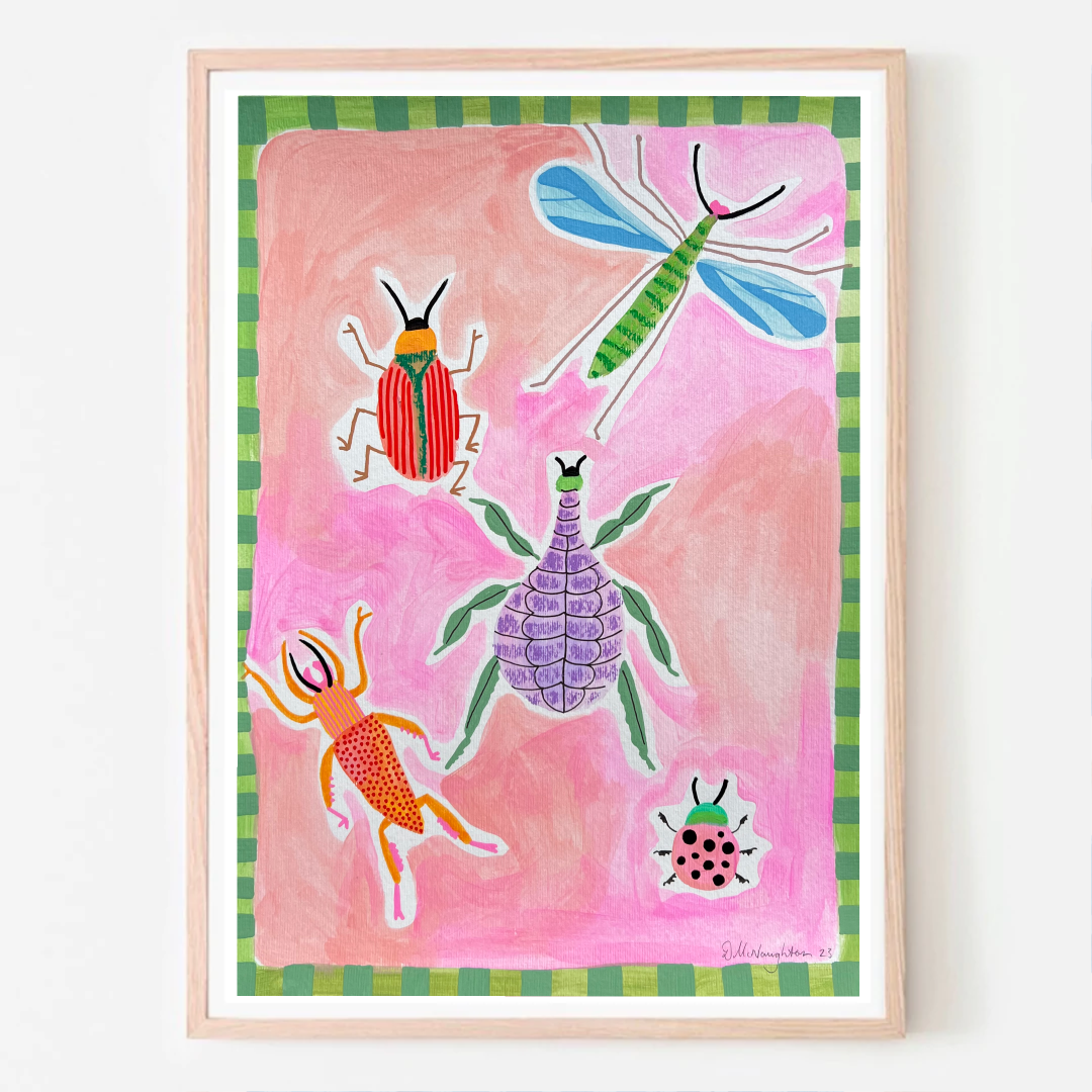 'BUG OFF' Original A3 Mixed Media on Paper
