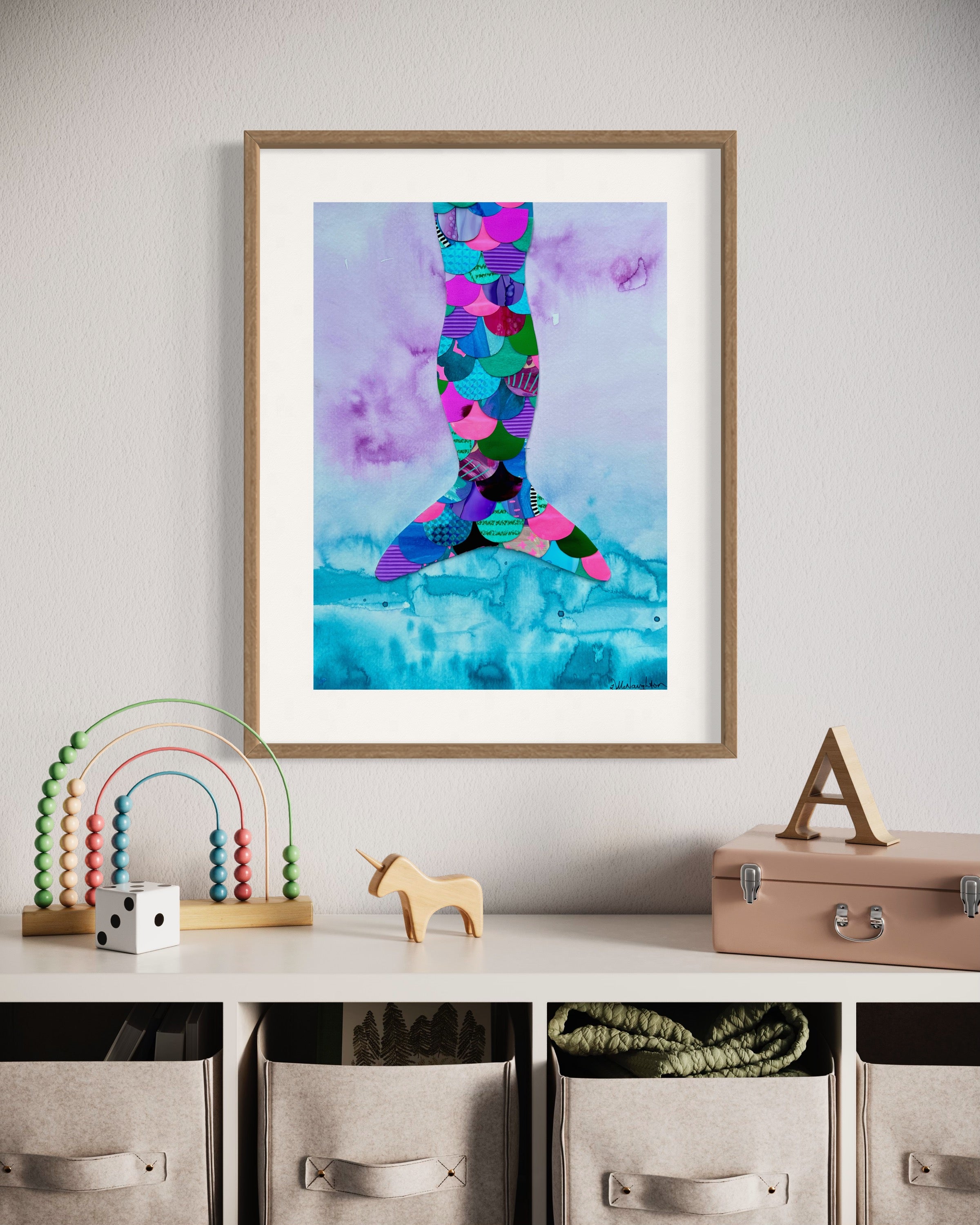 'MAGIC MERMAID' Original A3 Mixed Media on Paper