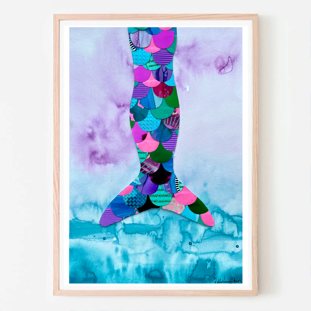 'MAGIC MERMAID' Original A3 Mixed Media on Paper
