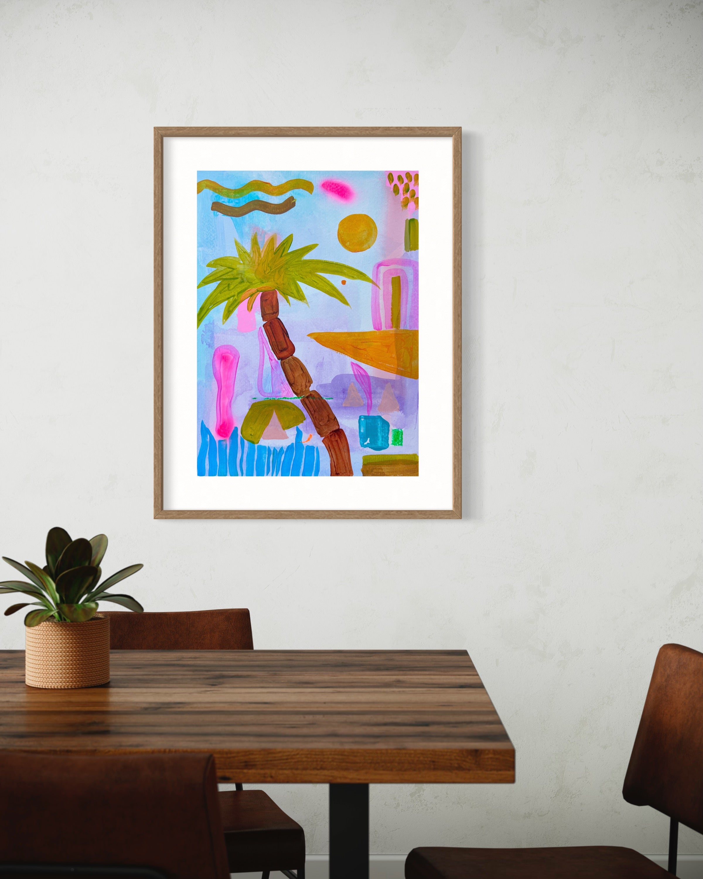 'PALM SPRINGS' Original A3 Mixed Media on Paper