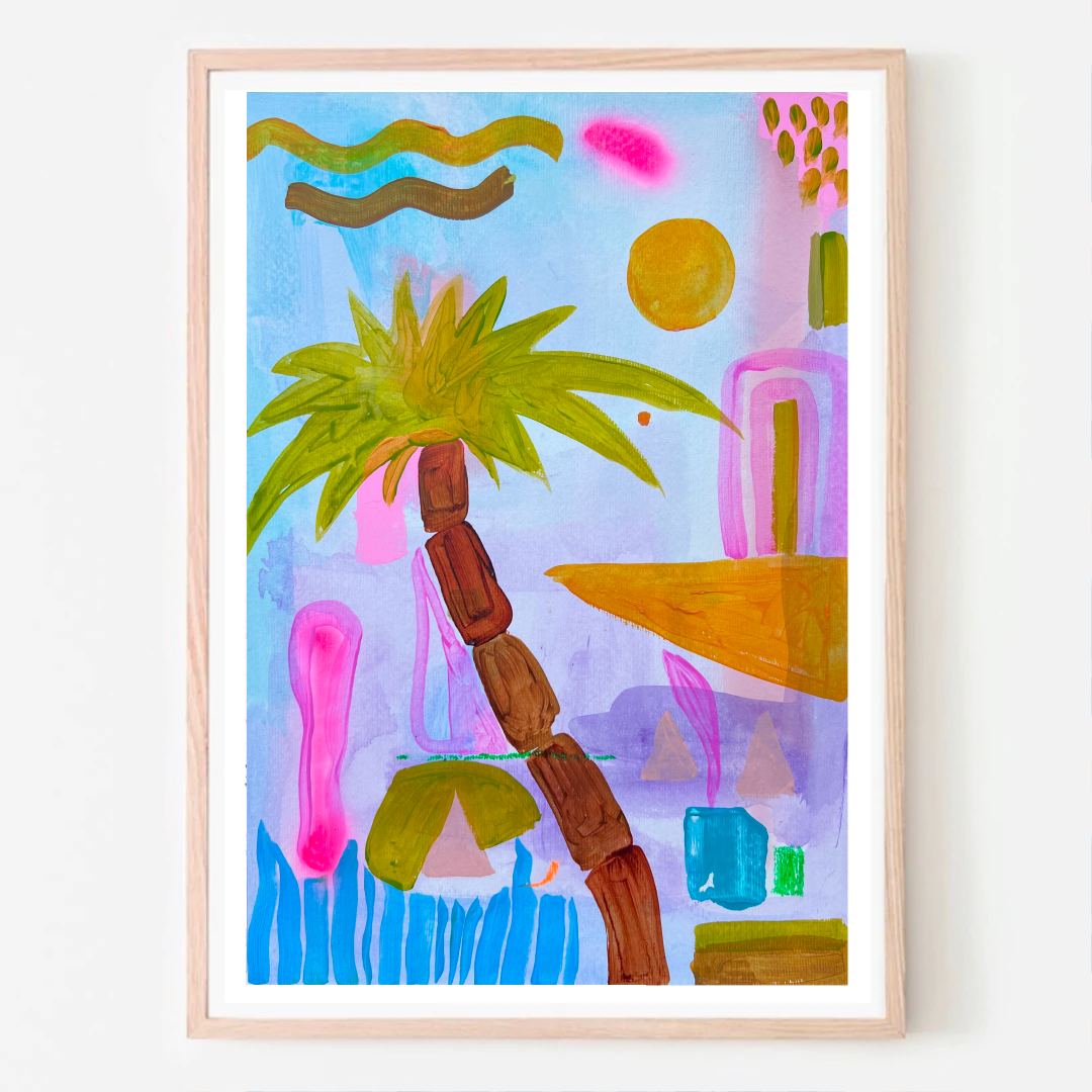 'PALM SPRINGS' Original A3 Mixed Media on Paper