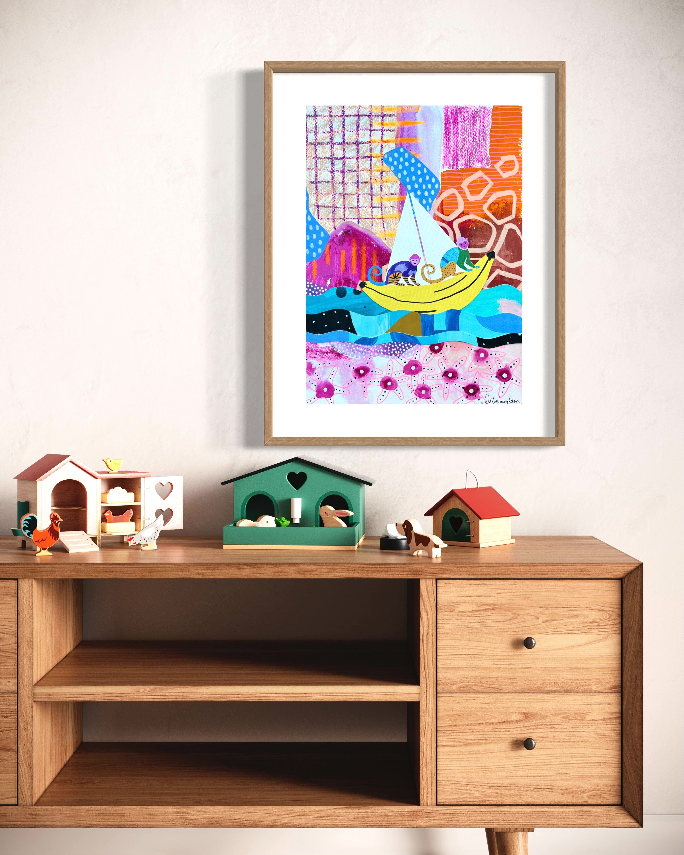 'SAIL AWAY' Original A3 Mixed Media on Paper