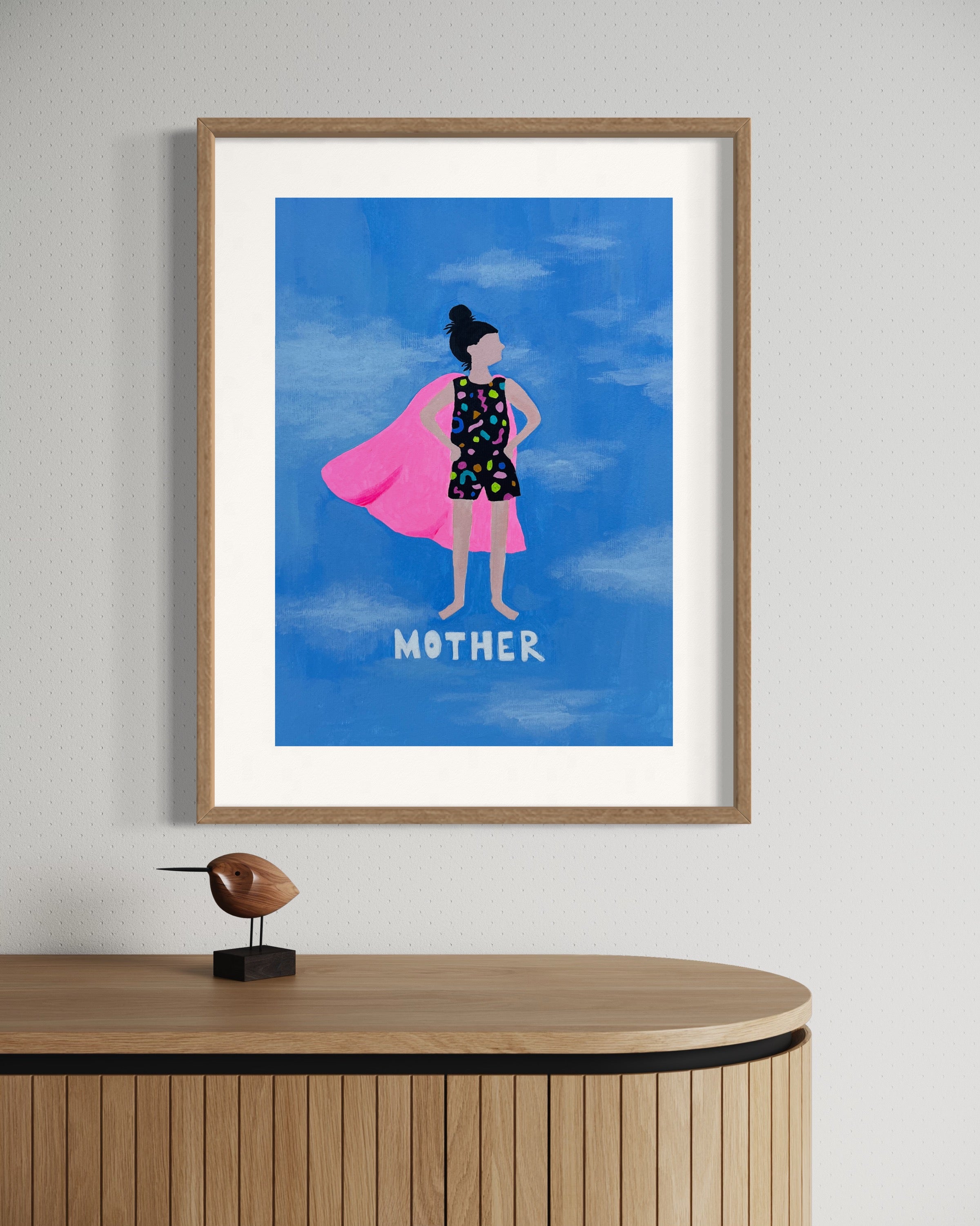 'SUPER MUM' Original A3 Mixed Media on Paper