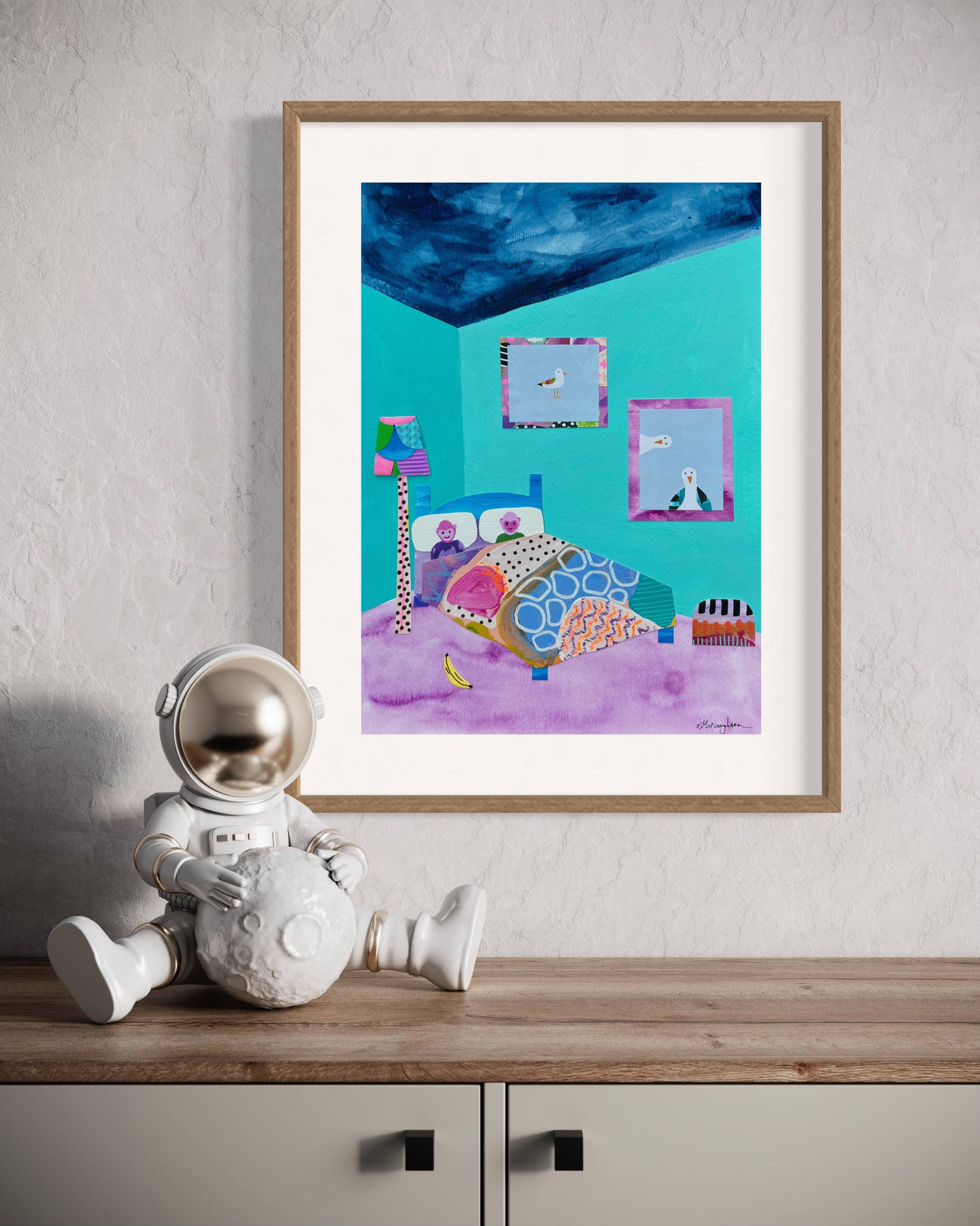 'SWEET DREAMS' Original A3 Mixed Media on Paper
