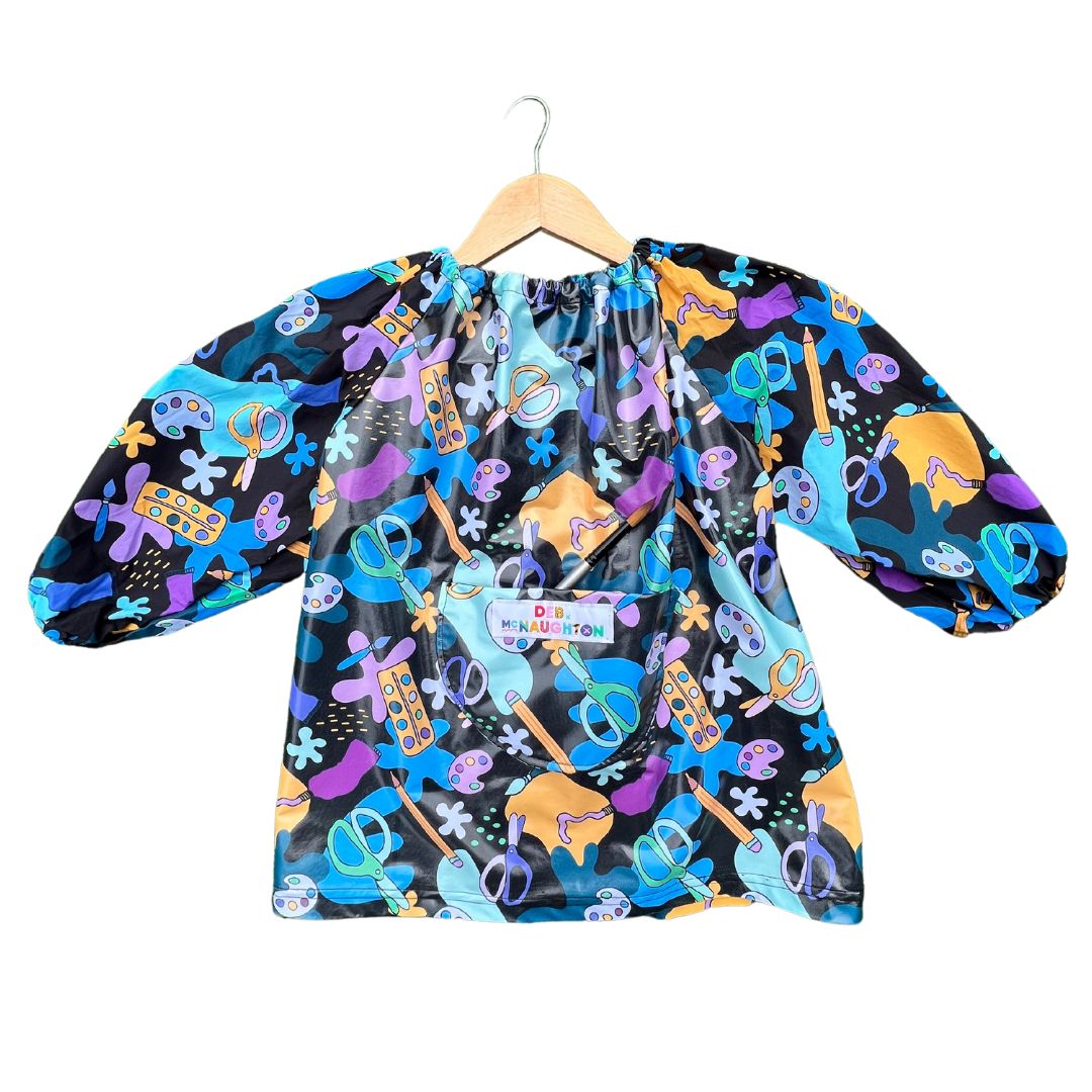 Deb McNaughton Kids Art Smock Black
