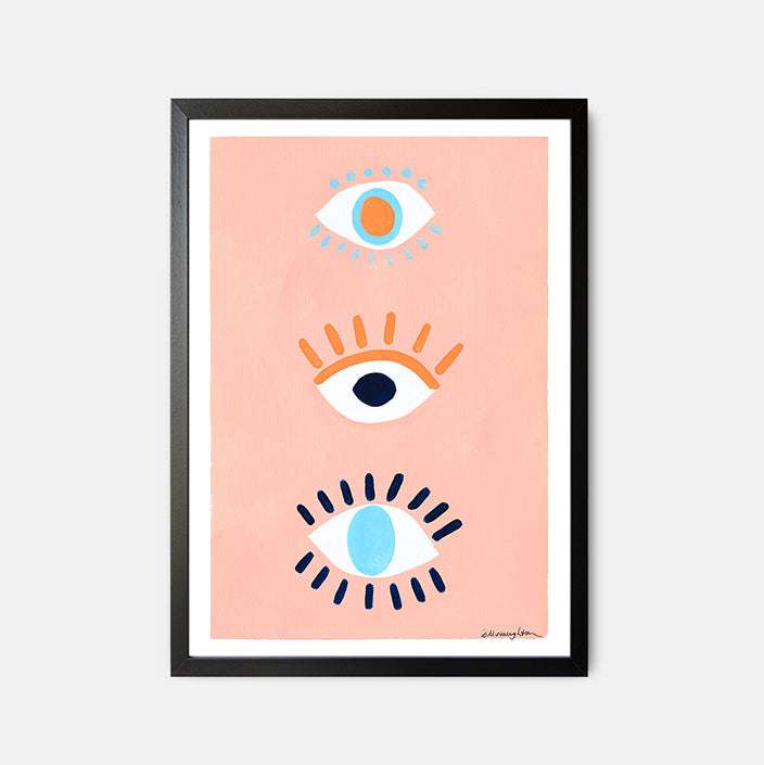 Deb McNaughton Artist - Original Print - Eyes Wide Open - Aspendale