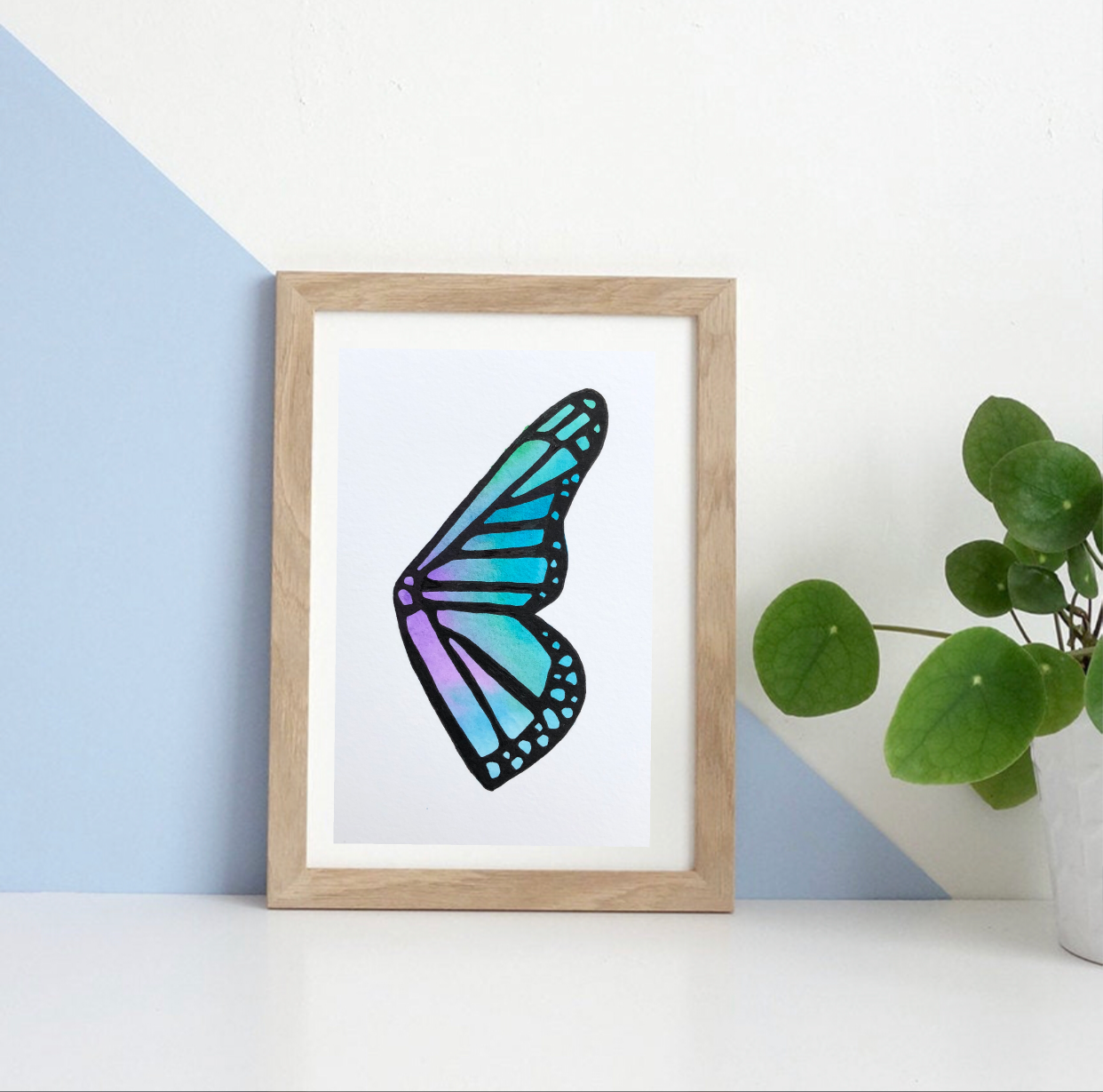 Original Watercolour Butterfly Wing 4