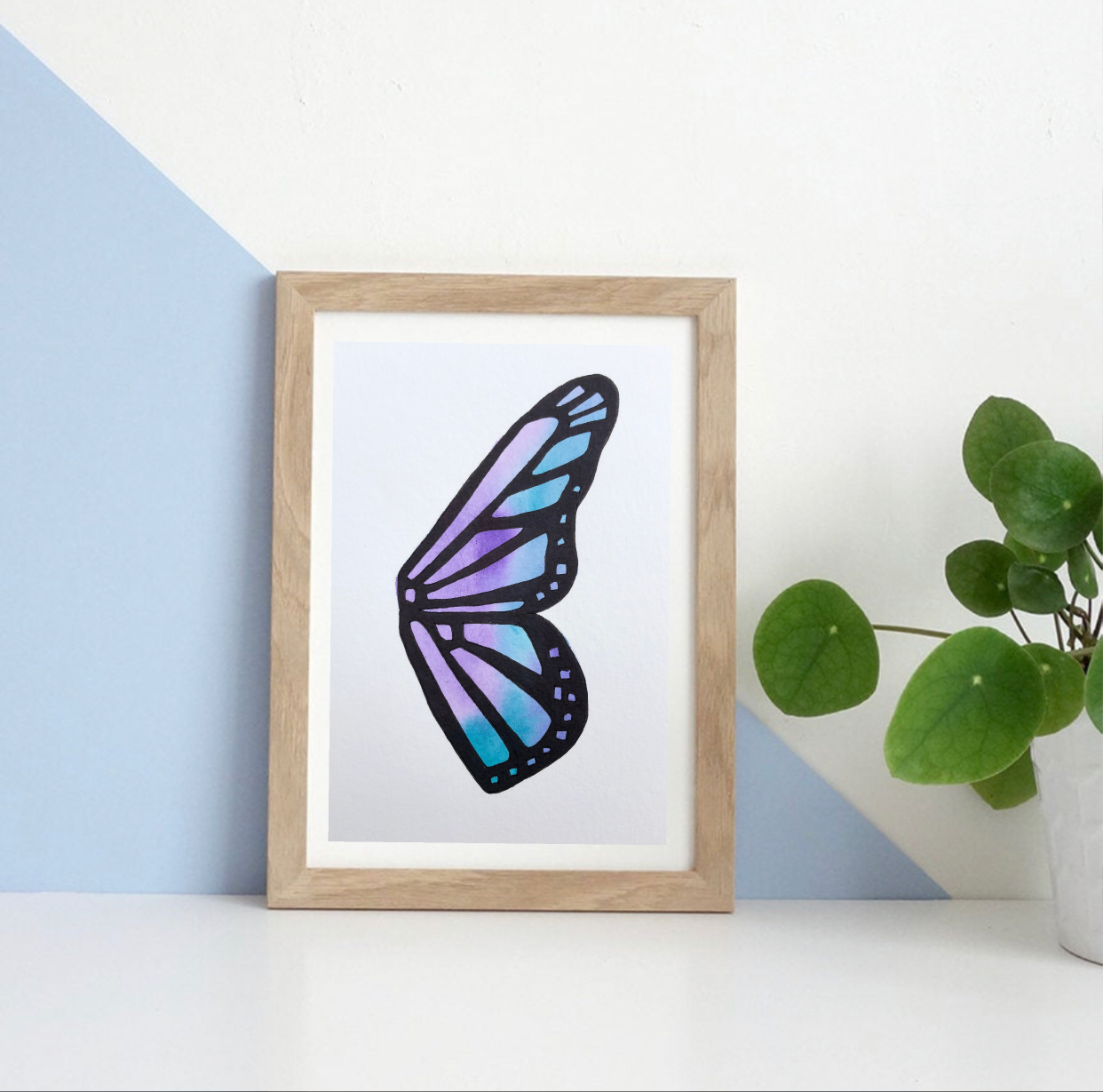 Original Watercolour Butterfly Wing 11