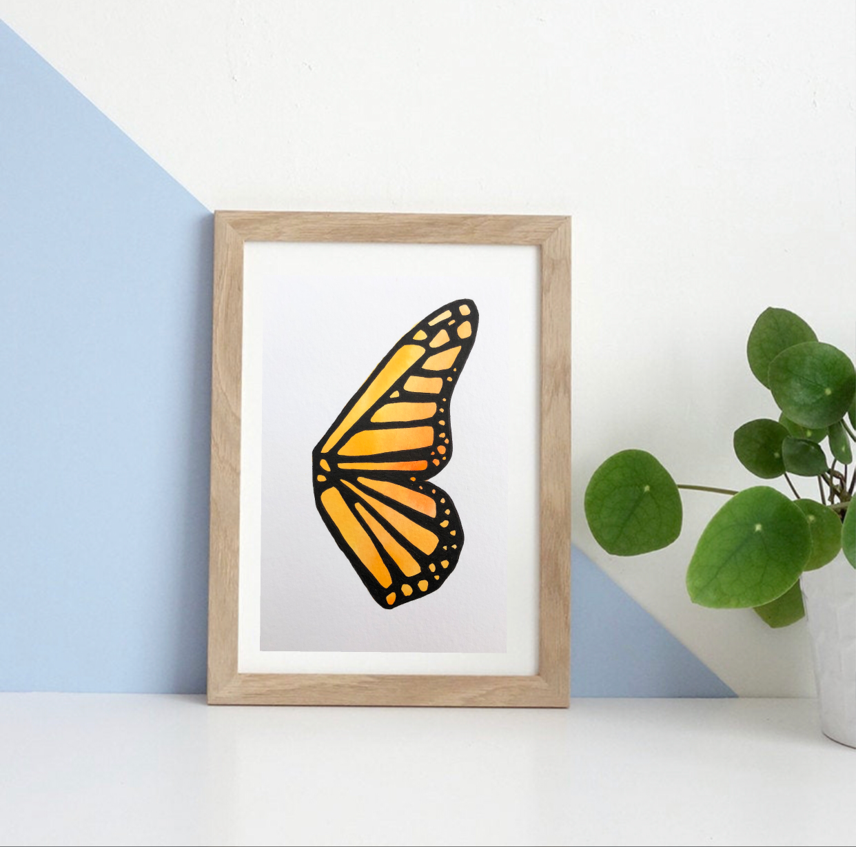 Original Watercolour Butterfly Wing 16