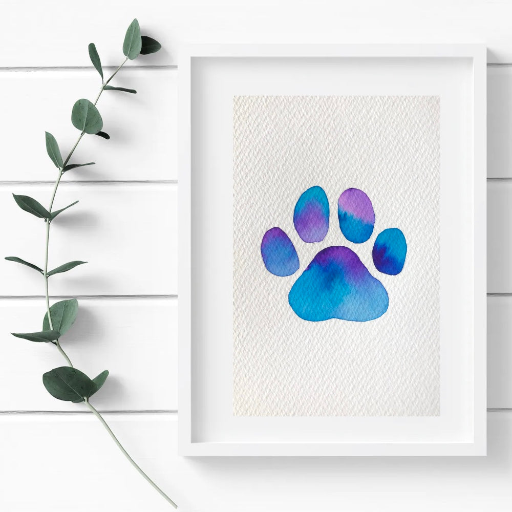 Original Watercolour Paw Print 3
