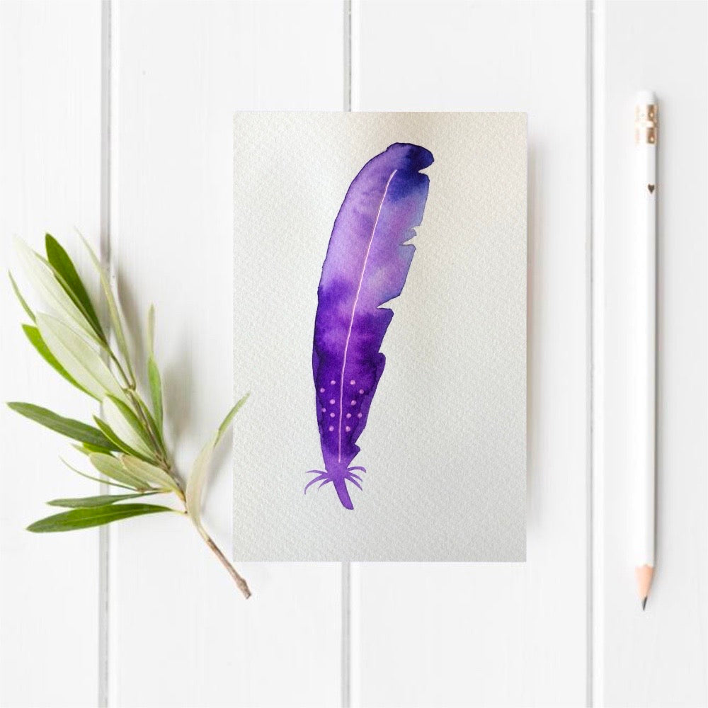 Original Watercolour Feather 5