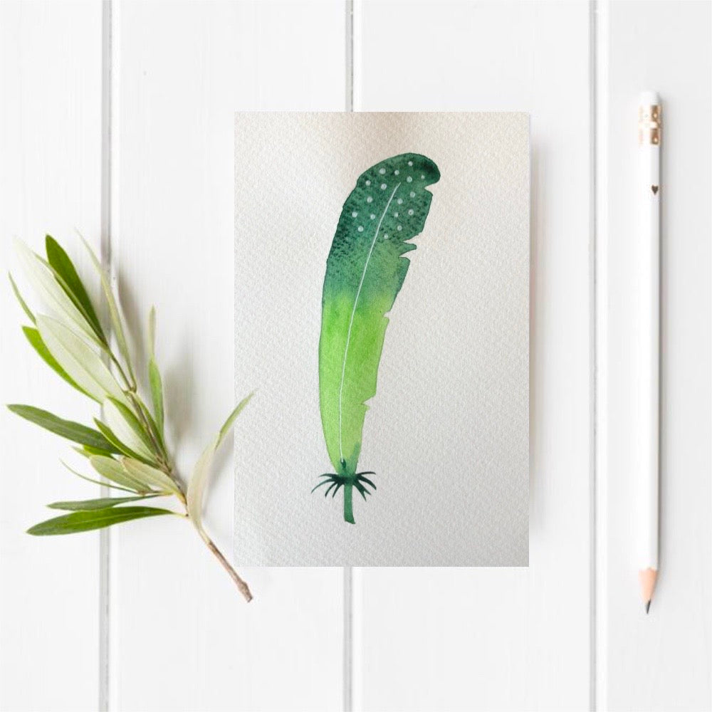 Original Watercolour Feather 25