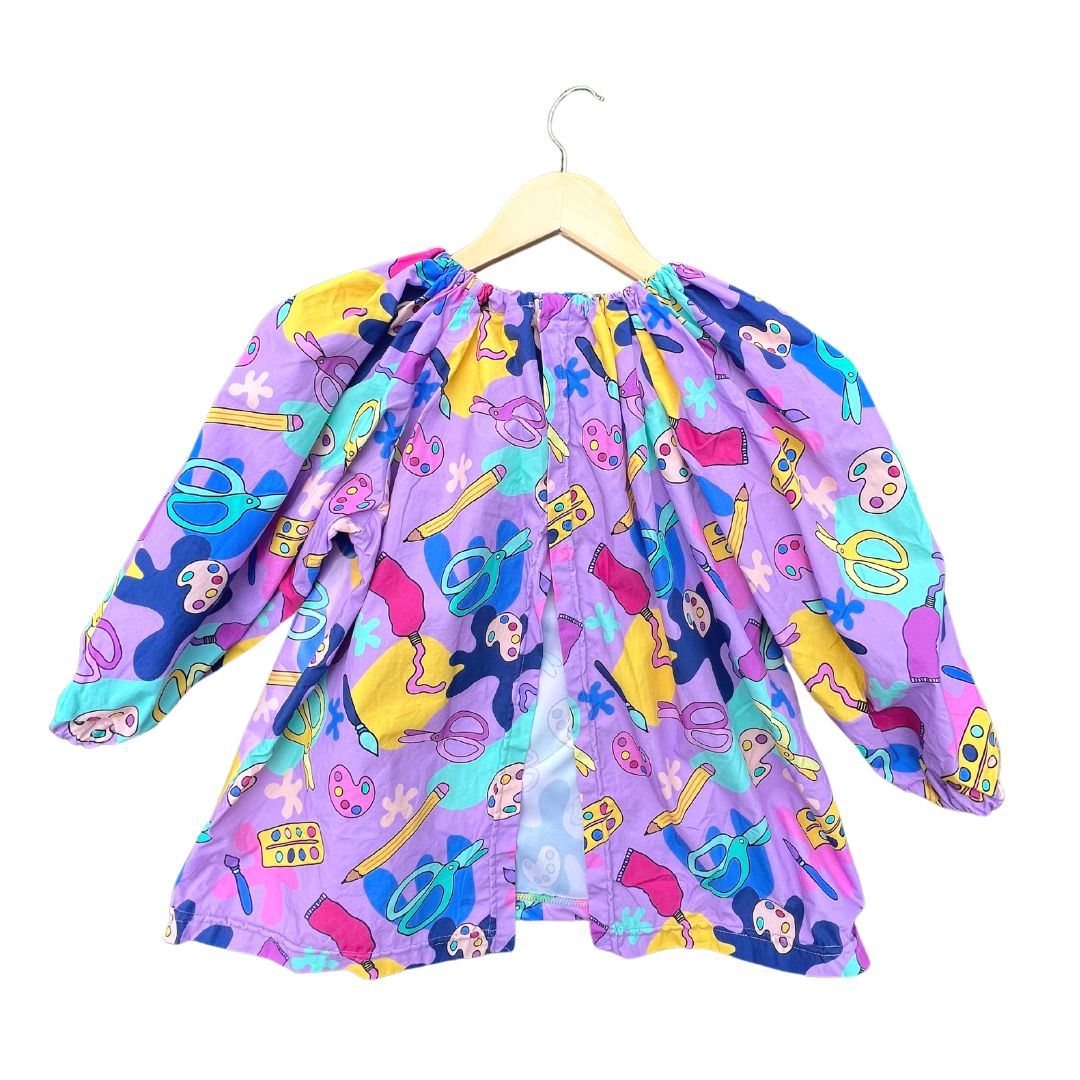 Deb McNaughton Kids Art Smock Lilac