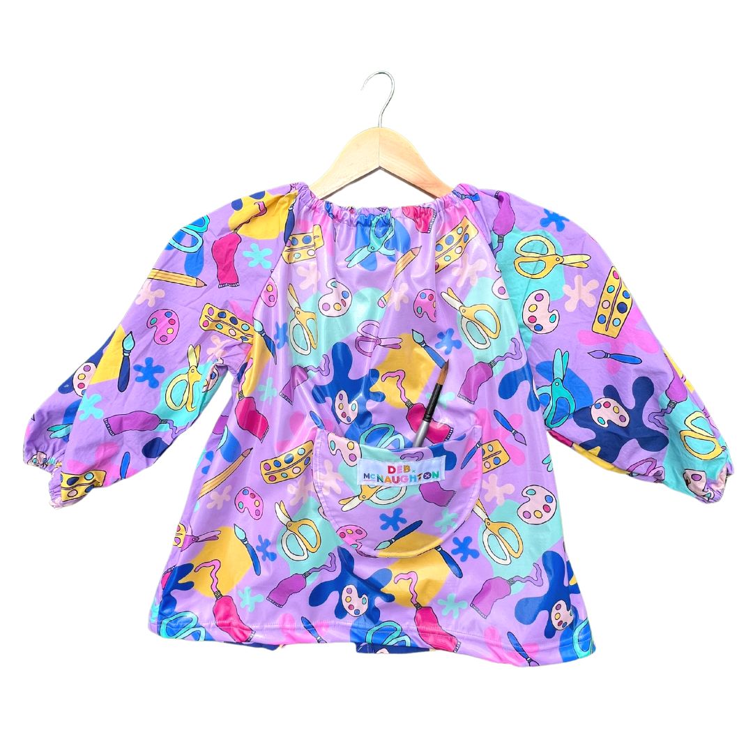 Deb McNaughton Kids Art Smock Lilac