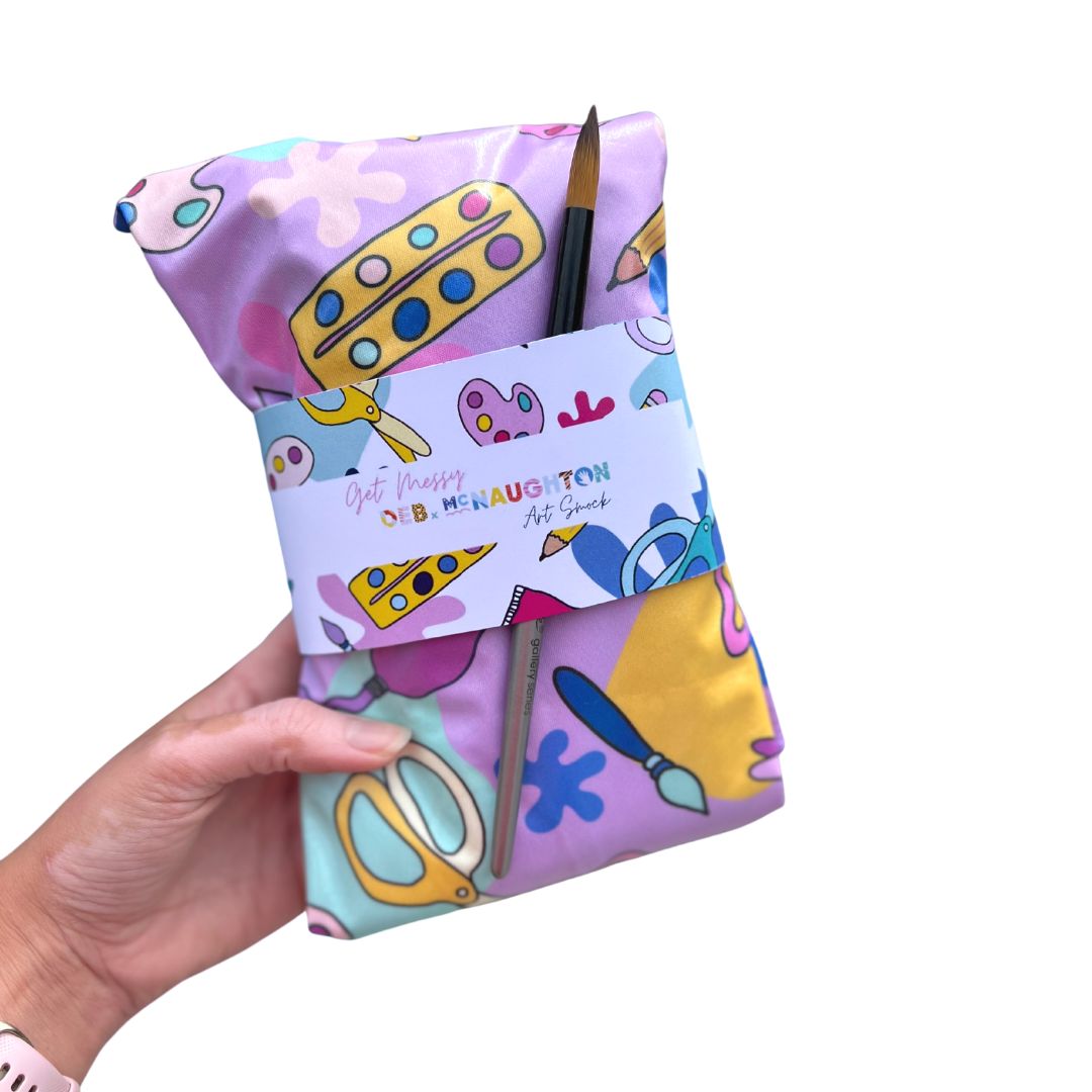 Deb McNaughton Kids Art Smock Lilac