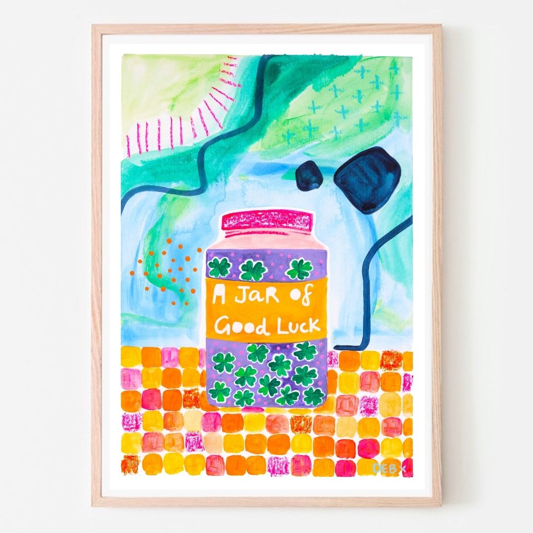'GOOD LUCK' Original A3 Think Good Things Collection