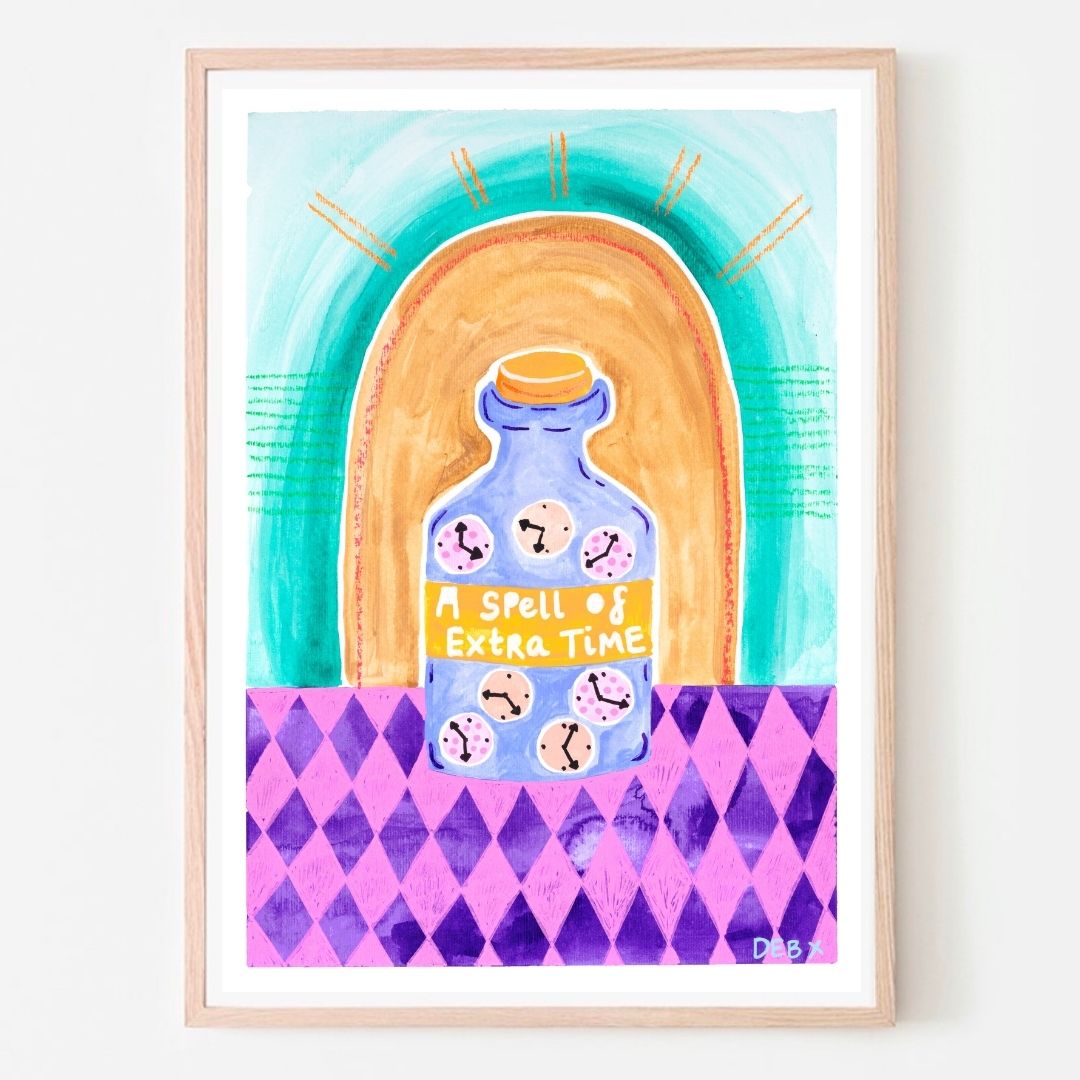 'EXTRA TIME' Original A3 Think Good Things Collection