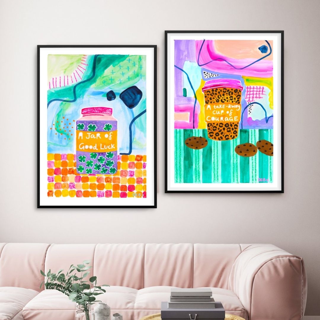 'GOOD LUCK' Original A3 Think Good Things Collection