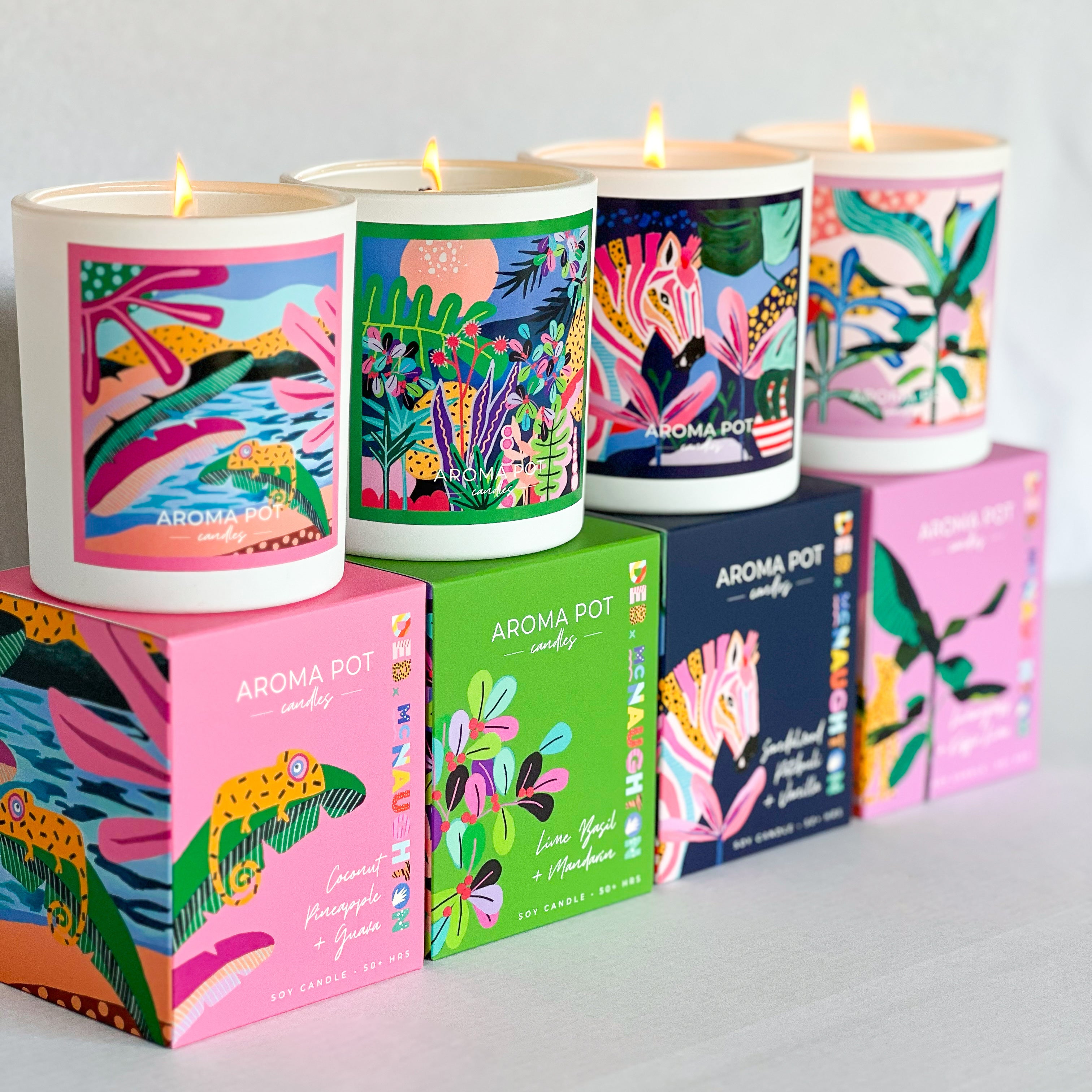 Aroma Pot Candles Coconut, Pineapple and Guava Candle