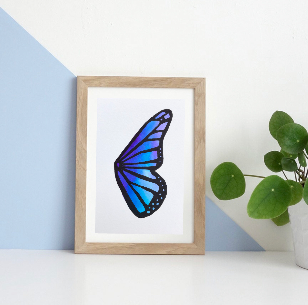 Original Watercolour Butterfly Wing 1