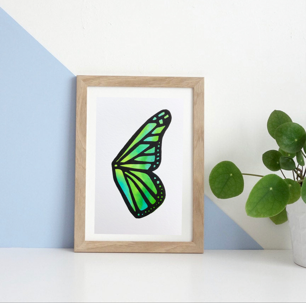 Original Watercolour Butterfly Wing 2