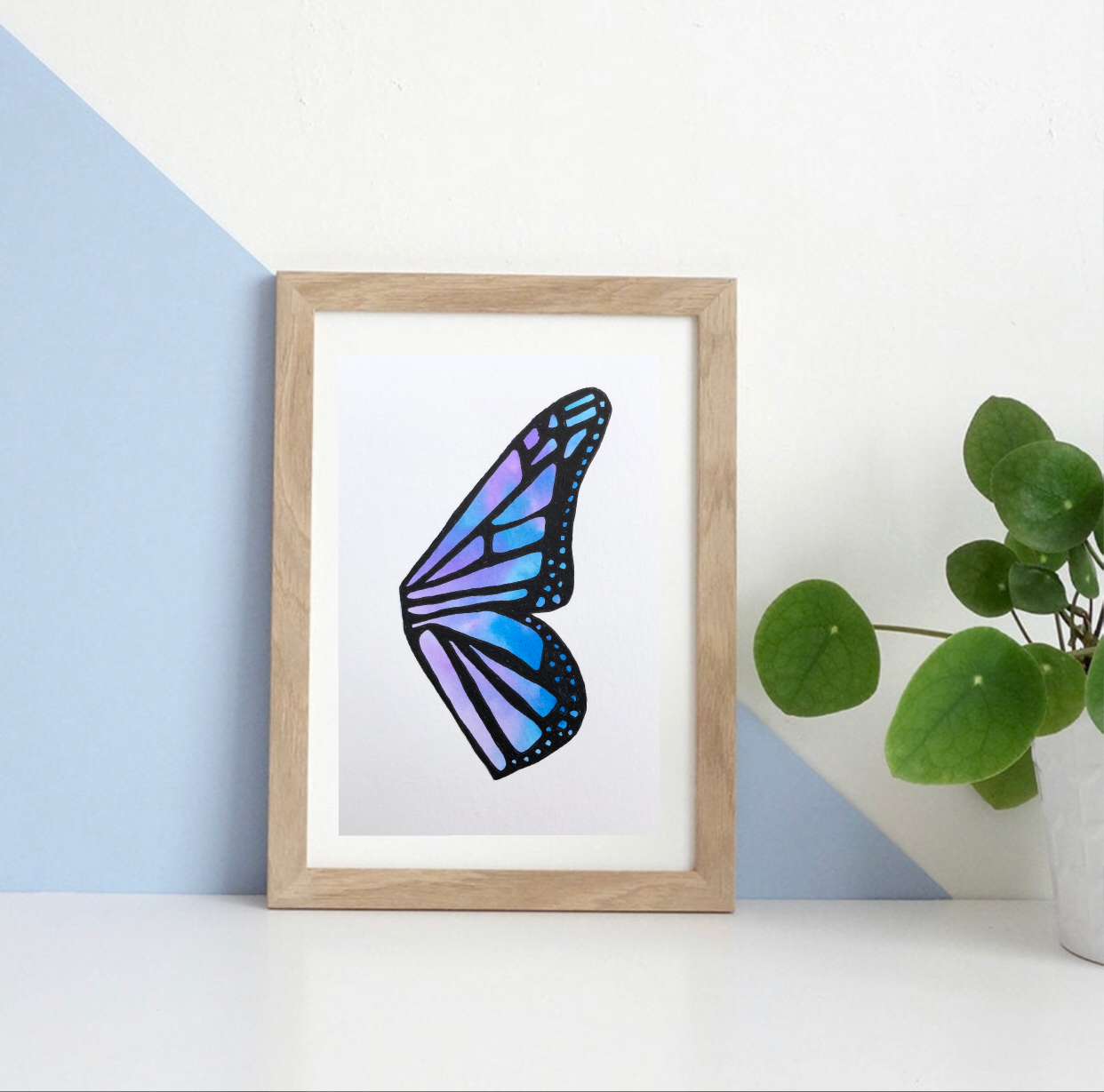 Original Watercolour Butterfly Wing 3