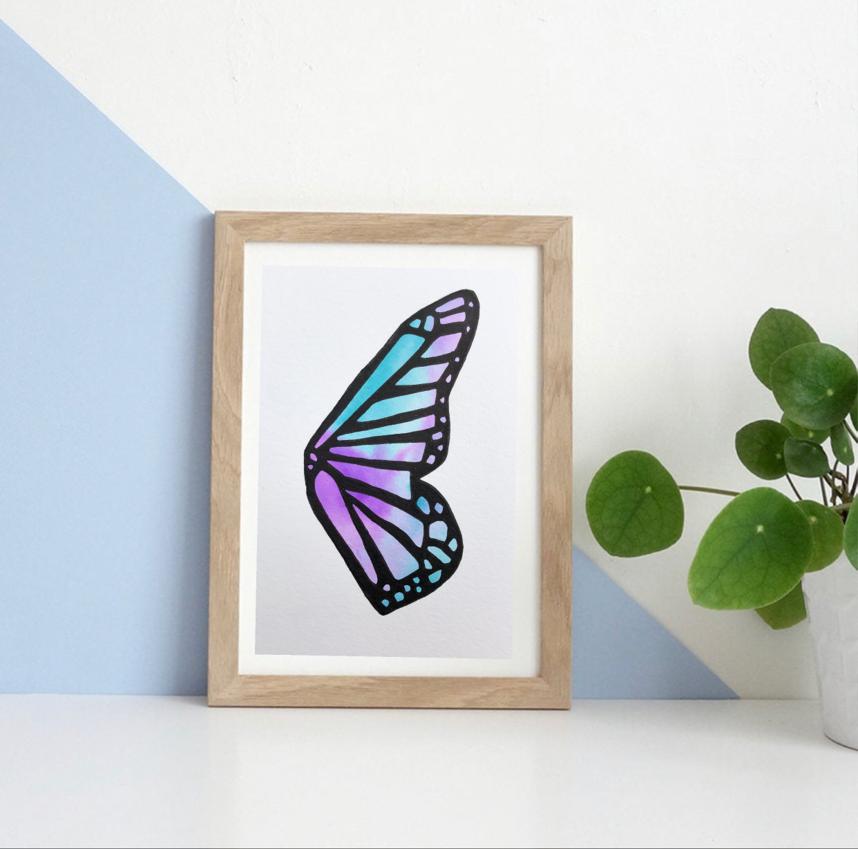 Original Watercolour Butterfly Wing 13